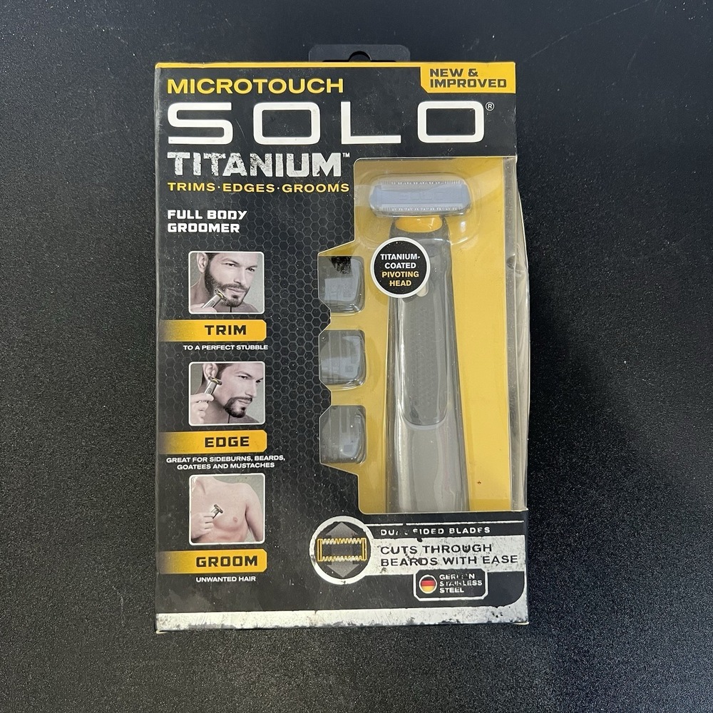 Micro Touch Solo Titanium Grooming Beard/Body Trimmer for Men‎